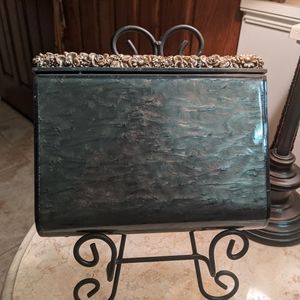 Vintage Marble Black Clutch
